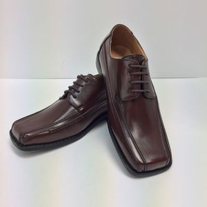 Boys Bolano Brown Laced Dress Shoes Sizes 3.5 - 7